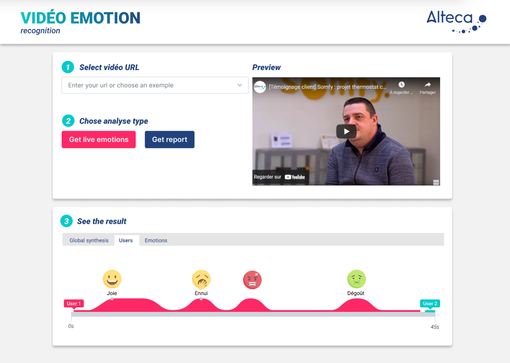 Emotion Recognition interface